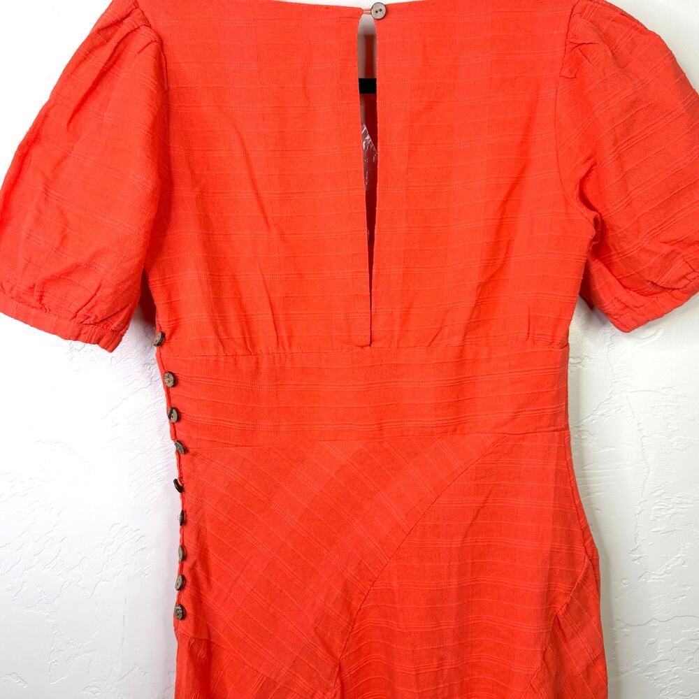 Free People Free-est NWOT Catch The Light Sweetheart Textured Woven Cotton Dress - Picture 8 of 11